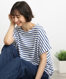 SHOO・LA・RUE | 【接触冷感/洗濯機可】タック フレンチスリーブ Tシャツ(Tシャツ/カットソー)