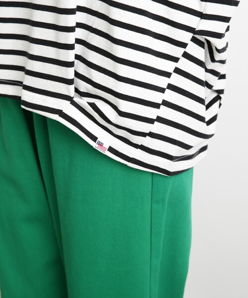 SHOO・LA・RUE（シューラルー）の「◆【接触冷感/洗濯機可】タック フレンチスリーブ Tシャツ（Tシャツ/カットソー・レディース・ブラック/オリーブ/ホワイト系/ブラック系2/ブルー系2/ピンク系・00）」の13枚目の写真