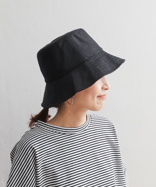 URBAN RESEARCH DOORS(アーバンリサーチドアーズ)の「ウォッシャブルレジャーハット(ハット・レディース・ブラック/ナチュラル・ONE)」の4枚目の写真