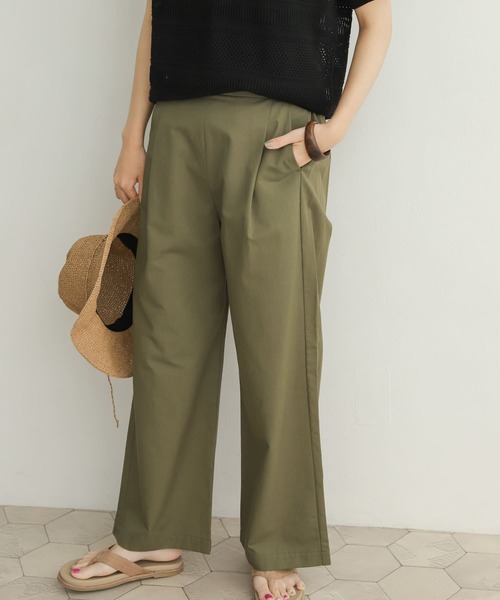 URBAN RESEARCH DOORS（アーバンリサーチドアーズ）の「レーヨンコットンイージーパンツ（その他パンツ・レディース・ネイビー/カーキ/ライトベージュ・SMALL/MEDIUM）」の11枚目の写真