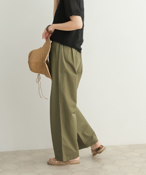 URBAN RESEARCH DOORS（アーバンリサーチドアーズ）の「レーヨンコットンイージーパンツ（その他パンツ・レディース・ネイビー/カーキ/ライトベージュ・SMALL/MEDIUM）」の12枚目の写真