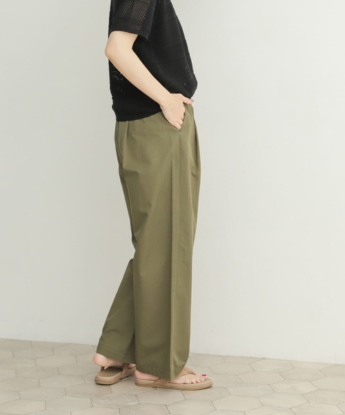 URBAN RESEARCH DOORS（アーバンリサーチドアーズ）の「レーヨンコットンイージーパンツ（その他パンツ・レディース・ネイビー/カーキ/ライトベージュ・SMALL/MEDIUM）」の14枚目の写真