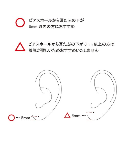 Jouete（ジュエッテ）の「○ダブルピアス ターコイズ（ピアス（両耳用）・レディース・プラチナム・FREE）」の7枚目の写真