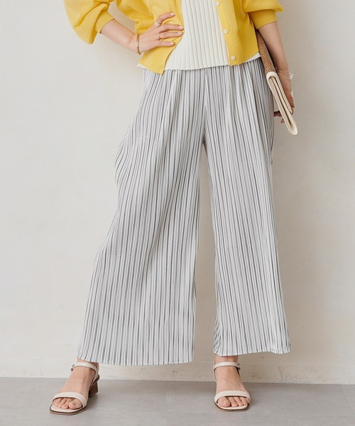 Chez toi（シェトワ）の「アソート柄プリーツイージーパンツ（その他パンツ・レディース・アイボリー/ブラック/イエロー・FREE）」の2枚目の写真