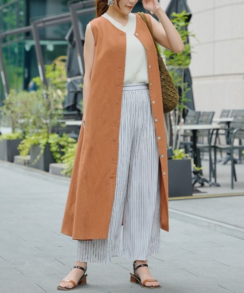 Chez toi（シェトワ）の「アソート柄プリーツイージーパンツ（その他パンツ・レディース・アイボリー/ブラック/イエロー・FREE）」の6枚目の写真