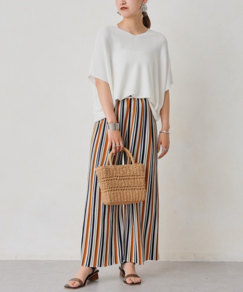 Chez toi（シェトワ）の「アソート柄プリーツイージーパンツ（その他パンツ・レディース・アイボリー/ブラック/イエロー・FREE）」の13枚目の写真