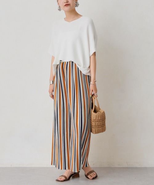 Chez toi（シェトワ）の「アソート柄プリーツイージーパンツ（その他パンツ・レディース・アイボリー/ブラック/イエロー・FREE）」の15枚目の写真