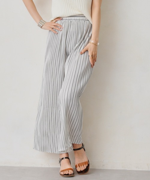 Chez toi（シェトワ）の「アソート柄プリーツイージーパンツ（その他パンツ・レディース・アイボリー/ブラック/イエロー・FREE）」の7枚目の写真