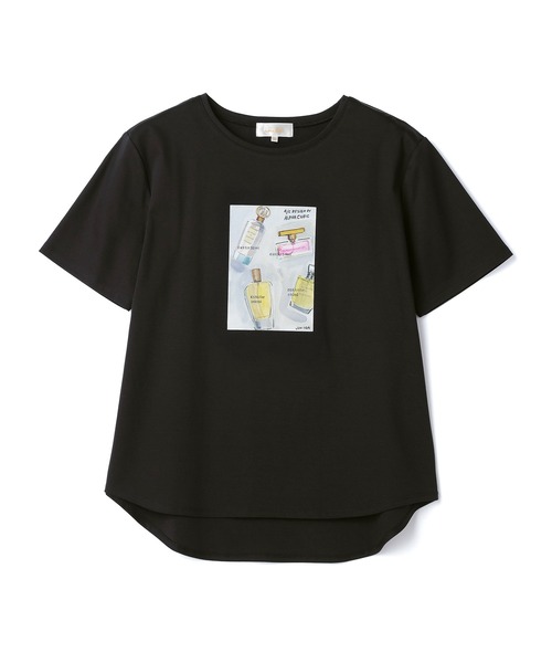 A/C DESIGN BY ALPHA CUBIC(エーシーデザインバイアルファキュービック)の「【接触冷感】パフュームプリントTシャツ(Tシャツ/カットソー・レディース・ライトグレー/ブラック/オフホワイト・LL/M/L)」の17枚目の写真