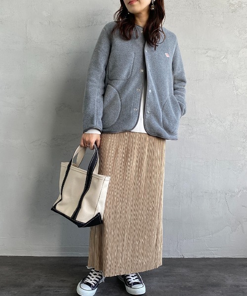 DANTON（ダントン）の「[DANTON/ダントン] フリース ノーカラーカーディガン（ノーカラージャケット・レディース・ブラック/ベージュ/グレー・38/36/34）」の19枚目の写真