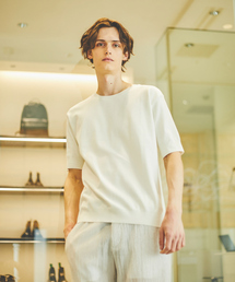 5351 POUR LES HOMMES | シルケットコットン クルーネック半袖ニットソー(Tシャツ/カットソー)