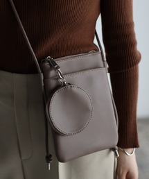 POUTOJOURU | 【ポートジュール】　フェイクレザーマルチケース　コインケース付き(ショルダーバッグ)