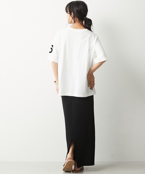 CHIC STYLE(シックスタイル)の「<大きいサイズ>綿100%フロッキープリントTシャツ シックスタイル(Tシャツ/カットソー・レディース・オフホワイト/モカ・7/8/2/3/4/6/5)」の21枚目の写真