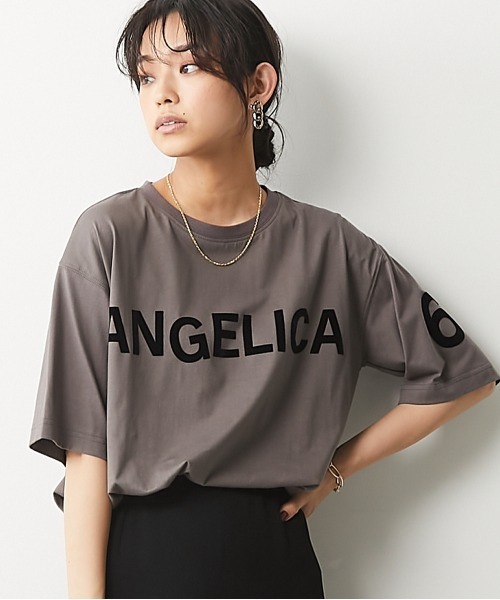 CHIC STYLE(シックスタイル)の「<大きいサイズ>綿100%フロッキープリントTシャツ シックスタイル(Tシャツ/カットソー・レディース・オフホワイト/モカ・7/8/2/3/4/6/5)」の9枚目の写真