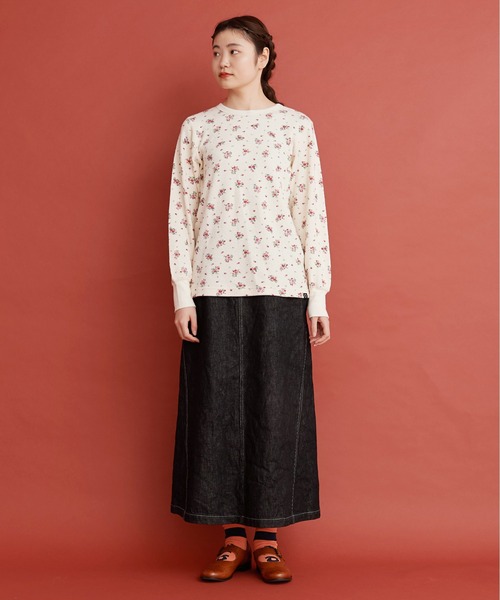 Malle（マル）の「malle 花柄サーマル　ロングＴシャツ（Tシャツ/カットソー・レディース・ピンク/ブルー・FREE）」の8枚目の写真