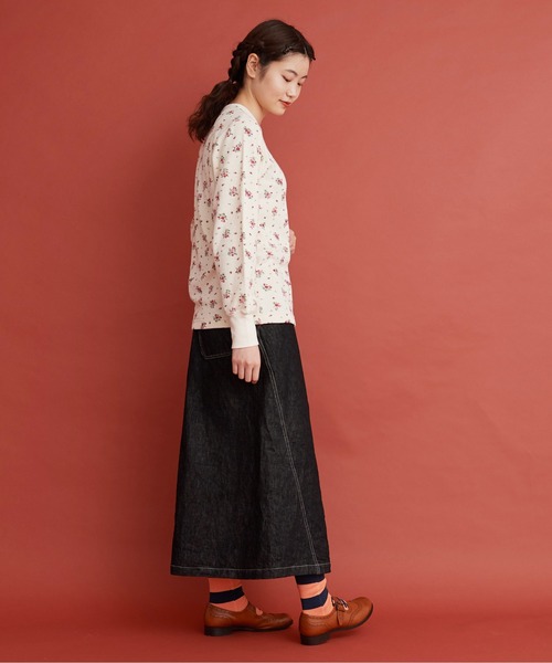 Malle（マル）の「malle 花柄サーマル　ロングＴシャツ（Tシャツ/カットソー・レディース・ピンク/ブルー・FREE）」の14枚目の写真