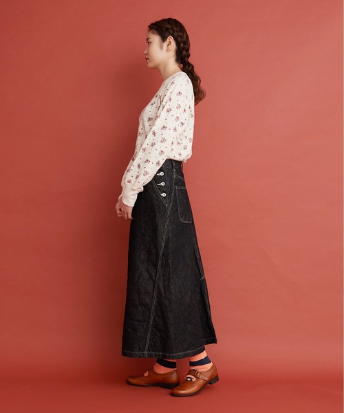 Malle（マル）の「malle 花柄サーマル　ロングＴシャツ（Tシャツ/カットソー・レディース・ピンク/ブルー・FREE）」の13枚目の写真