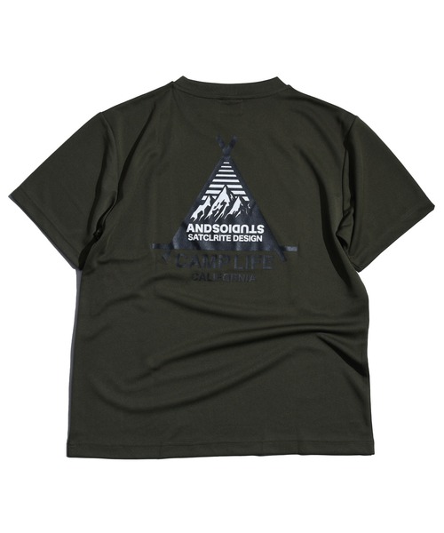 Satellite（サテライト）の「【SATELLITE(サテライト)】OUT CRUISER TEE/LOGO2 / ワイドシルエット / 吸汗速乾/ ドライフィット（Tシャツ/カットソー・メンズ・ブラック/ベージュ/カーキ・M/L）」の3枚目の写真