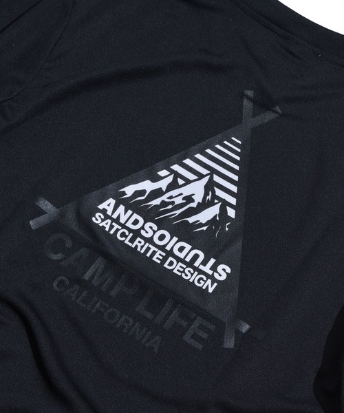 Satellite（サテライト）の「【SATELLITE(サテライト)】OUT CRUISER TEE/LOGO2 / ワイドシルエット / 吸汗速乾/ ドライフィット（Tシャツ/カットソー・メンズ・ブラック/ベージュ/カーキ・M/L）」の8枚目の写真