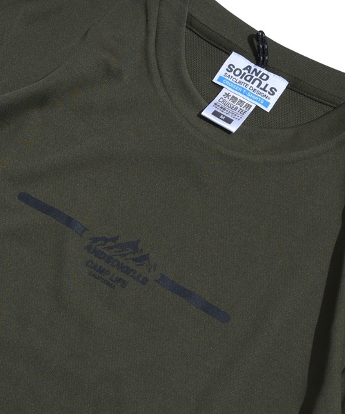 Satellite（サテライト）の「【SATELLITE(サテライト)】OUT CRUISER TEE/LOGO2 / ワイドシルエット / 吸汗速乾/ ドライフィット（Tシャツ/カットソー・メンズ・ブラック/ベージュ/カーキ・M/L）」の4枚目の写真