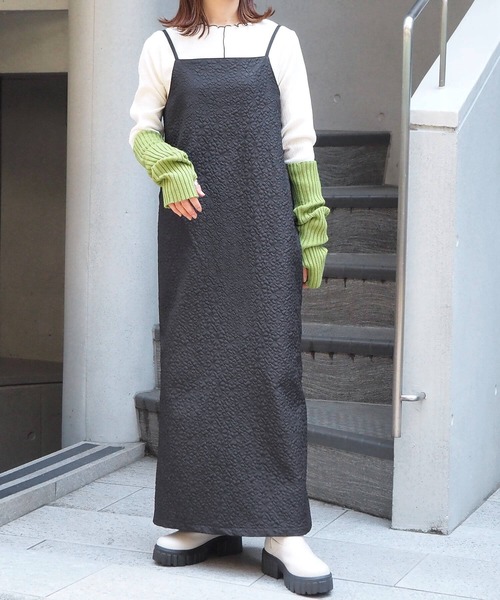 tiptop（ティップトップ）の「キャミワンピース（ワンピース・レディース・ブラック/アイボリー/ホワイト系その他/ブラック系その他/ブルー系その他/ブラック系その他2・FREE）」の5枚目の写真