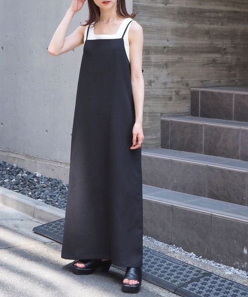 tiptop（ティップトップ）の「キャミワンピース（ワンピース・レディース・ブラック/アイボリー/ホワイト系その他/ブラック系その他/ブルー系その他/ブラック系その他2・FREE）」の14枚目の写真