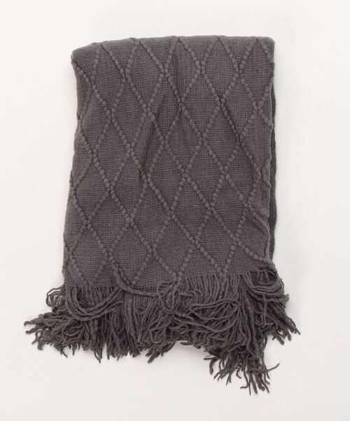 北欧編みフリンジソファーカバー／マルチカバー