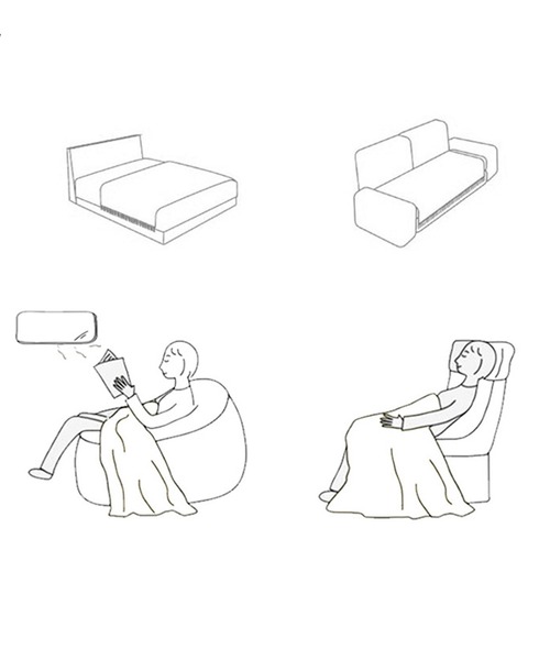 北欧編みフリンジソファーカバー／マルチカバー