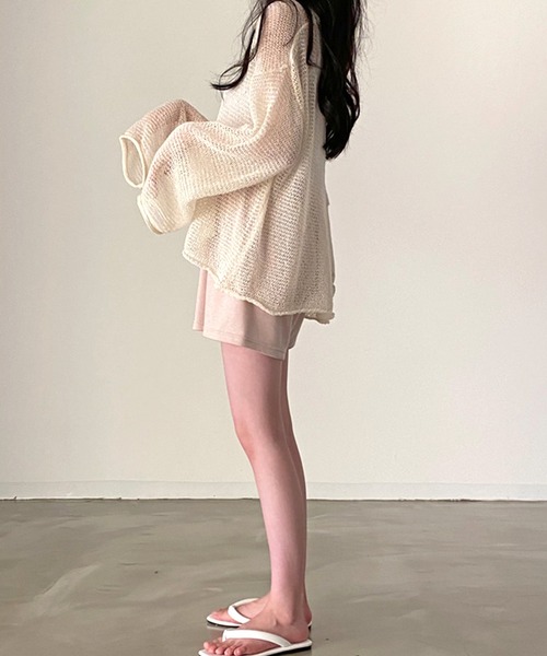 Dita Muaj.（ディータムアージュ）の「シースルールーズニットソー（ニット/セーター・レディース・ブルー/オリーブドラブ/アイボリー・FREE）」の17枚目の写真