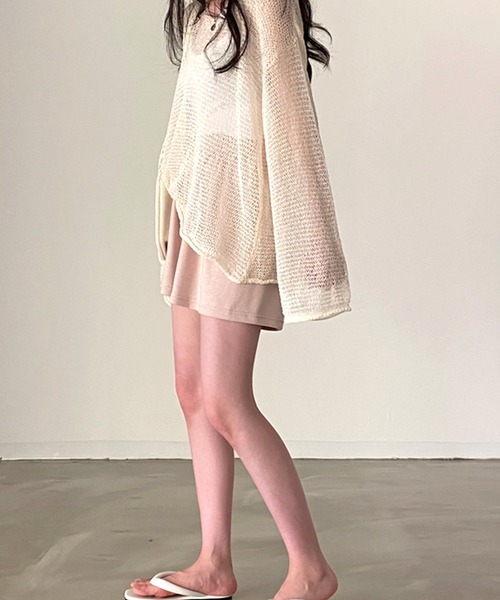 Dita Muaj.（ディータムアージュ）の「シースルールーズニットソー（ニット/セーター・レディース・ブルー/オリーブドラブ/アイボリー・FREE）」の21枚目の写真