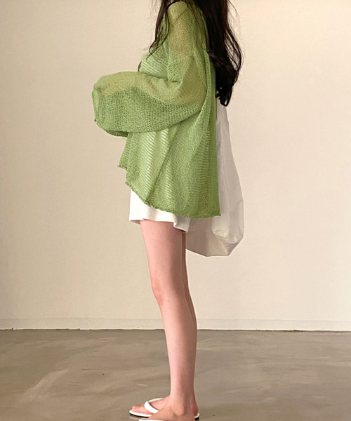 Dita Muaj.（ディータムアージュ）の「シースルールーズニットソー（ニット/セーター・レディース・ブルー/オリーブドラブ/アイボリー・FREE）」の19枚目の写真