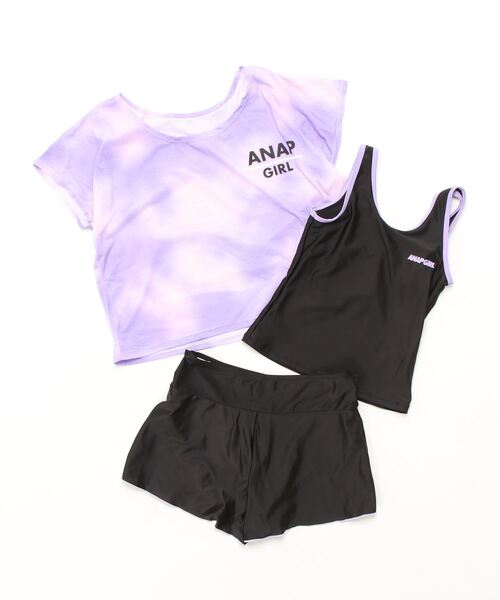 セール Anap Girl アナップガール キッズanオンスクールt付３点水着 水着 Anap Girl アナップガール のファッション通販 Zozotown