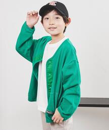 ミニ裏毛Vネックカーディガン