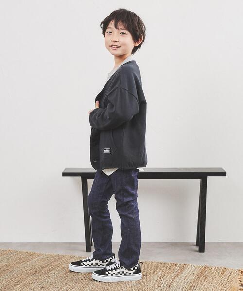 coen(コーエン)の「【coen キッズ/ジュニア】ミニ裏毛Vネックカーディガン(カーディガン/ボレロ・キッズ・ケリー/ブラック・110/130/100/120/150/140)」の19枚目の写真