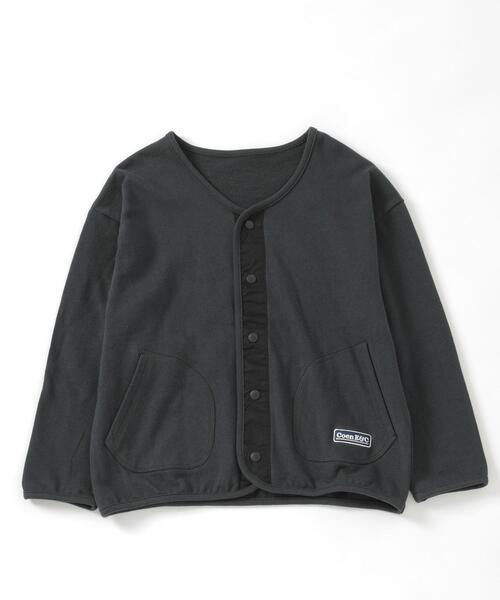 coen(コーエン)の「【coen キッズ/ジュニア】ミニ裏毛Vネックカーディガン(カーディガン/ボレロ・キッズ・ケリー/ブラック・110/130/100/120/150/140)」の12枚目の写真