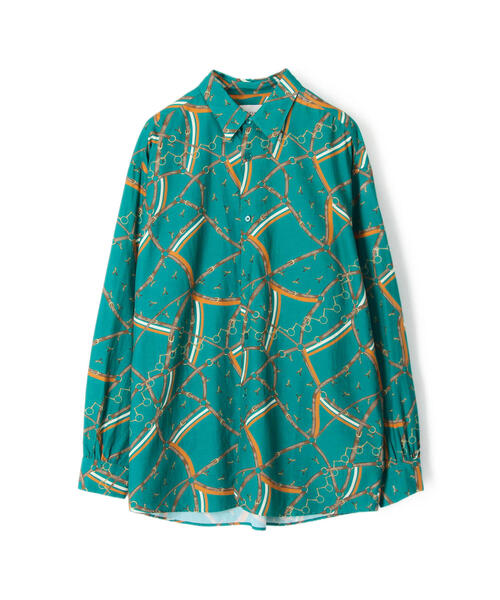 TOMORROWLAND (トゥモローランド)の「レーヨンコットン プリントシャツ(シャツ/ブラウス・メンズ・ブラック系その他/ブラウン系その他/グリーン系その他3・S/XS/M)」の3枚目の写真