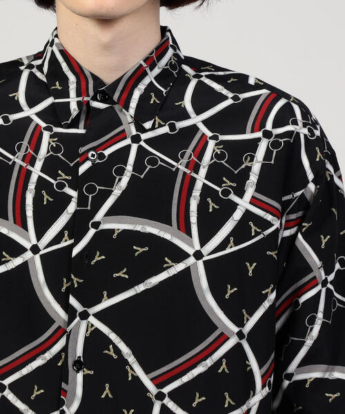 TOMORROWLAND (トゥモローランド)の「レーヨンコットン プリントシャツ(シャツ/ブラウス・メンズ・ブラック系その他/ブラウン系その他/グリーン系その他3・S/XS/M)」の7枚目の写真