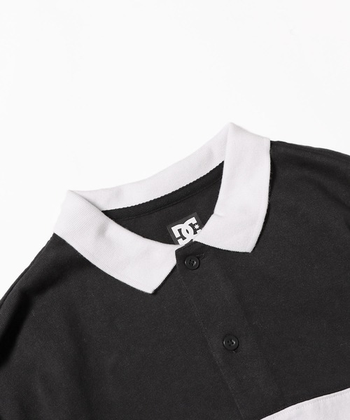 DC SHOES(ディーシーシューズ)の「DC SHOES/ディーシーシューズ COLORBLOCKS POLO LS 長袖ポロシャツ フロントロゴ(ポロシャツ・メンズ・ホワイト/ブラック・L/XL/M)」の5枚目の写真