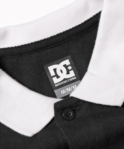 DC SHOES(ディーシーシューズ)の「DC SHOES/ディーシーシューズ COLORBLOCKS POLO LS 長袖ポロシャツ フロントロゴ(ポロシャツ・メンズ・ホワイト/ブラック・L/XL/M)」の6枚目の写真