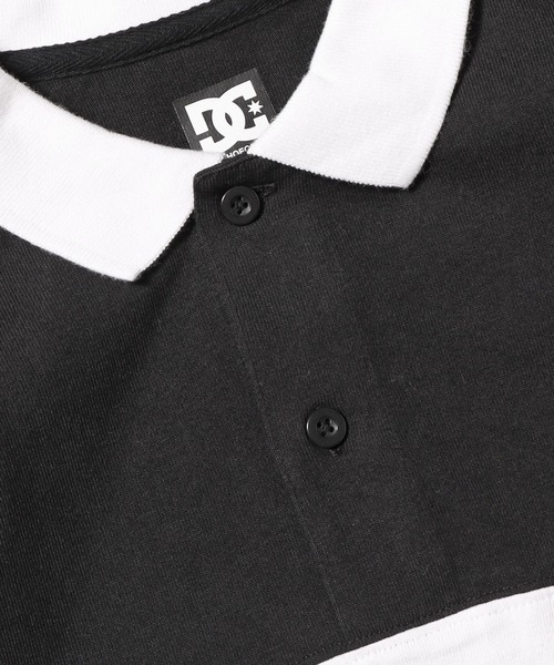 DC SHOES(ディーシーシューズ)の「DC SHOES/ディーシーシューズ COLORBLOCKS POLO LS 長袖ポロシャツ フロントロゴ(ポロシャツ・メンズ・ホワイト/ブラック・L/XL/M)」の7枚目の写真