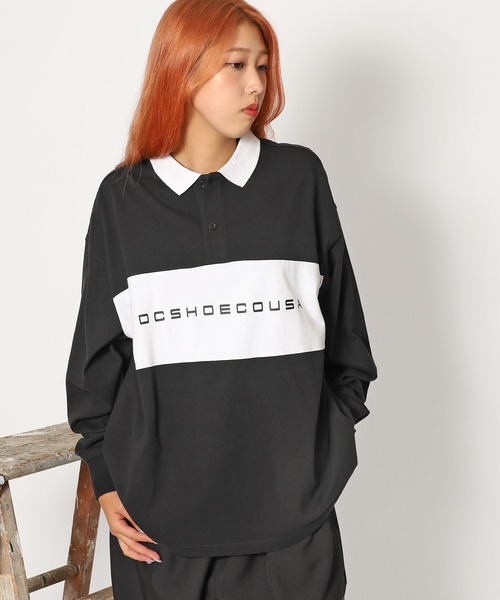 DC SHOES(ディーシーシューズ)の「DC SHOES/ディーシーシューズ COLORBLOCKS POLO LS 長袖ポロシャツ フロントロゴ(ポロシャツ・メンズ・ホワイト/ブラック・L/XL/M)」の17枚目の写真