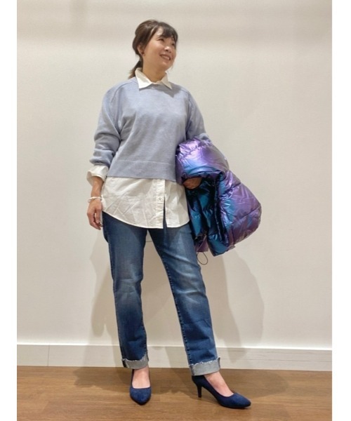 GAP(ギャップ)の「クルーネック プルオーバーセーター(ニット/セーター・レディース・ライトブルー/ナチュラル/ネイビー/ピンク・S/L/XL/M/XXS/XS)」の17枚目の写真