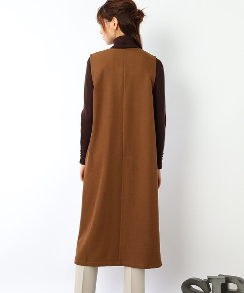 DRESKIP（ドレスキップ）の「◆ジレにもなるジャンスカ（スカート・レディース・ブラック/ダークグリーン/キャメル・02/03）」の6枚目の写真