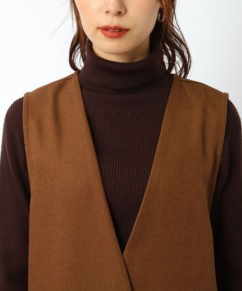 DRESKIP（ドレスキップ）の「◆ジレにもなるジャンスカ（スカート・レディース・ブラック/ダークグリーン/キャメル・02/03）」の7枚目の写真