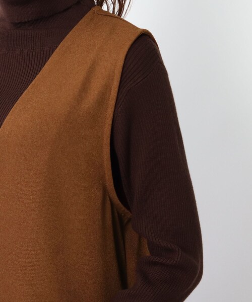 DRESKIP（ドレスキップ）の「◆ジレにもなるジャンスカ（スカート・レディース・ブラック/ダークグリーン/キャメル・02/03）」の8枚目の写真