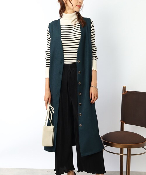 DRESKIP（ドレスキップ）の「◆ジレにもなるジャンスカ（スカート・レディース・ブラック/ダークグリーン/キャメル・02/03）」の18枚目の写真