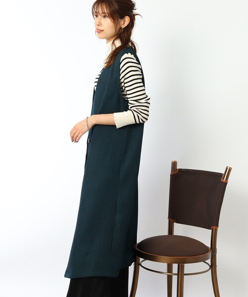 DRESKIP（ドレスキップ）の「◆ジレにもなるジャンスカ（スカート・レディース・ブラック/ダークグリーン/キャメル・02/03）」の19枚目の写真