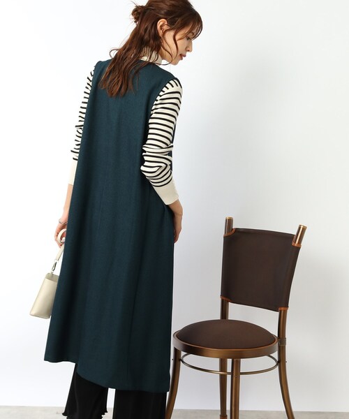 DRESKIP（ドレスキップ）の「◆ジレにもなるジャンスカ（スカート・レディース・ブラック/ダークグリーン/キャメル・02/03）」の20枚目の写真