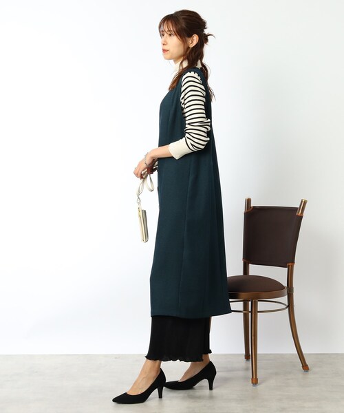 DRESKIP（ドレスキップ）の「◆ジレにもなるジャンスカ（スカート・レディース・ブラック/ダークグリーン/キャメル・02/03）」の22枚目の写真