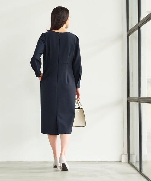【新品タグ付】グリーンレーベルリラクシング　ダブルクロス Vネック　ワンピース green label relaxing（グリーンレーベルリラクシング）の